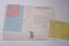 1926 Lamson Goodnow Nichols Brothers Greenfield MA Handwritten Ephemera L505D