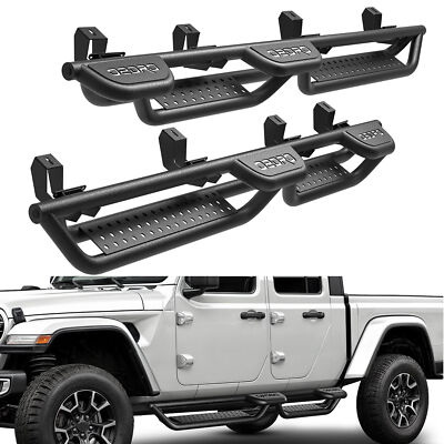 Running Boards for 2020- 2025 2026 Jeep Gladiator JT 4 Door Drop Bars Side Steps