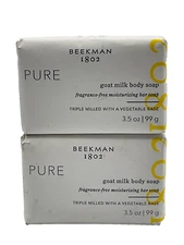 (2) Beekman 1802 Goat Milk Body Soap bar 3.5OZ NEW