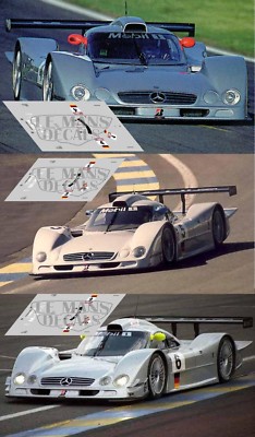 Decals Mercedes CLR Le Mans 1999 4 5 6 1:32 1:24 1:43 1:18 slot decals