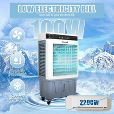 Evaporative Swamp Cooler w/ 5.3 Gallon Water Tank+Touch Screen+Remote Control