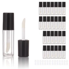 26pcs Empty Black 0.8ml mini lip gloss tubes Sample size lipgloss containers ...
