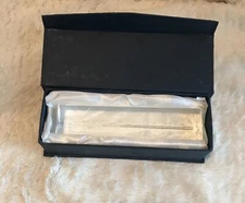 Amlong Optically Clear Crystal Triangle Bar Minimalist Original Box- Rare