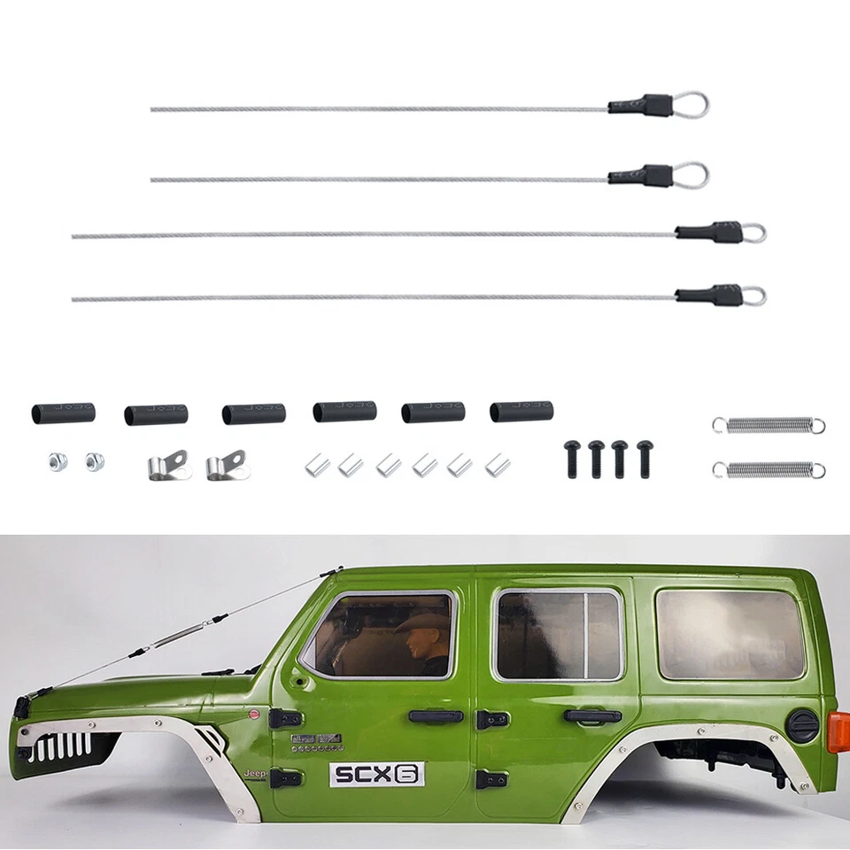 FLYXM Steel Crossing Wire Rope Car Body Shell Set for RC 1:6 SCX6 AXI05000 Car - Image 2 of 4