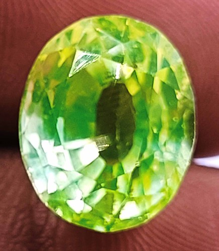 12.30 Ct Natural Rare Green Peridot Oval Cut AAA Certified Loose Gemstones AKQ - Picture 5 of 9