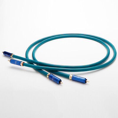 Pair OCC Copper Cord with RCA Connector HiFi Audio Interconnect Signal RCA Cable