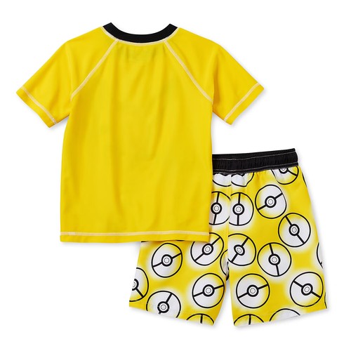 New Boys Pokemon Rashguard & Trunks Swim Set 5/6 7 8/10 12/14 - 第 2/2 張圖片