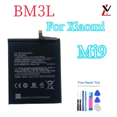For Xiaomi Mi9 M1902F1A M1902F1G M1902F1T Battery BM3L Replacement TOOLS