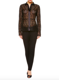 LA PERLA Edenic Macramé Black Silk Lace Lingerie Top Women's NWT $2228
