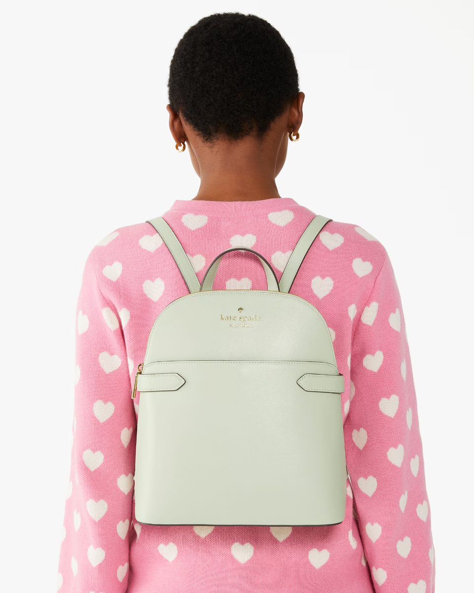 S Kate Spade Staci Dome Backpack Mint Green Leather Bag Light Olive K7340 NWT Kate Spade New York Staci Dome Medium Leather Backpack Bag  main image 3