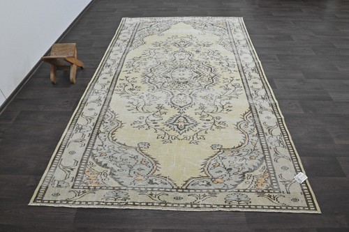 Oushak Turkish Vintage Rug 6x10 Kilim Rug Anatolian Handmade Boho Decor YELLOW