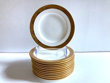 Set 12 Tiffany  Co Mintons dessert bread plates, 6'', gold encrusted, ca.1900s