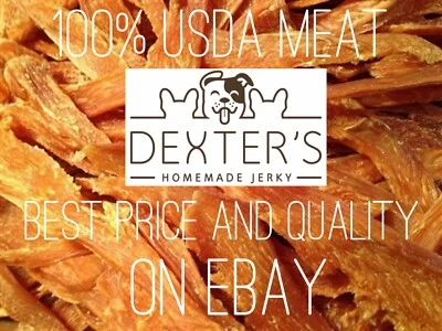 DEXTER'S JERKY Homemade All Natural USA Chicken Jerky Treats Fillets Tenders for Dogs/Cats/Pets