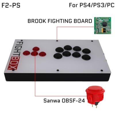 Fightbox F2-PS All Button Leverless Arcade Game Controller for PS4