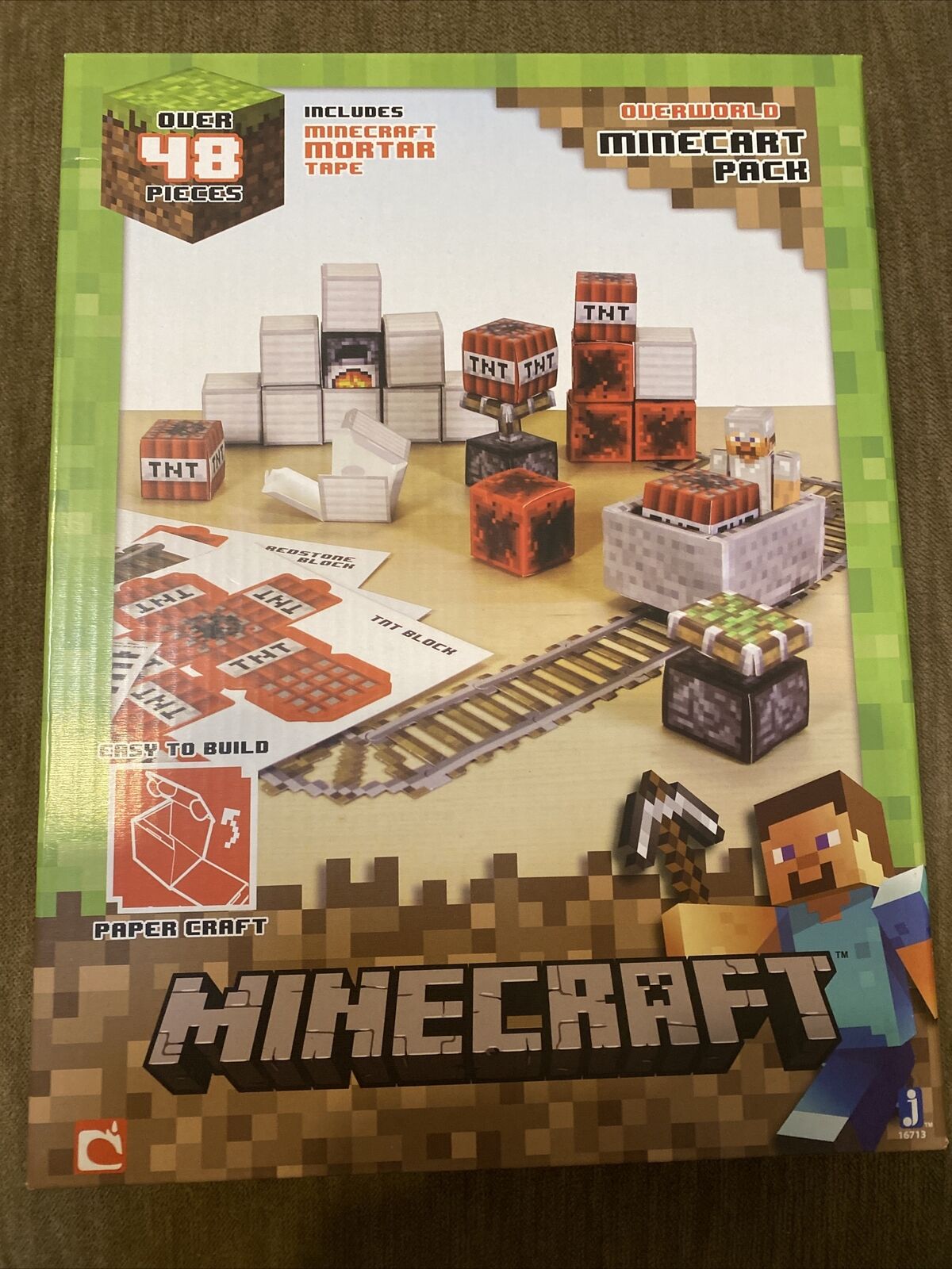 Minecraft Papercraft Overworld Minecart Pack New