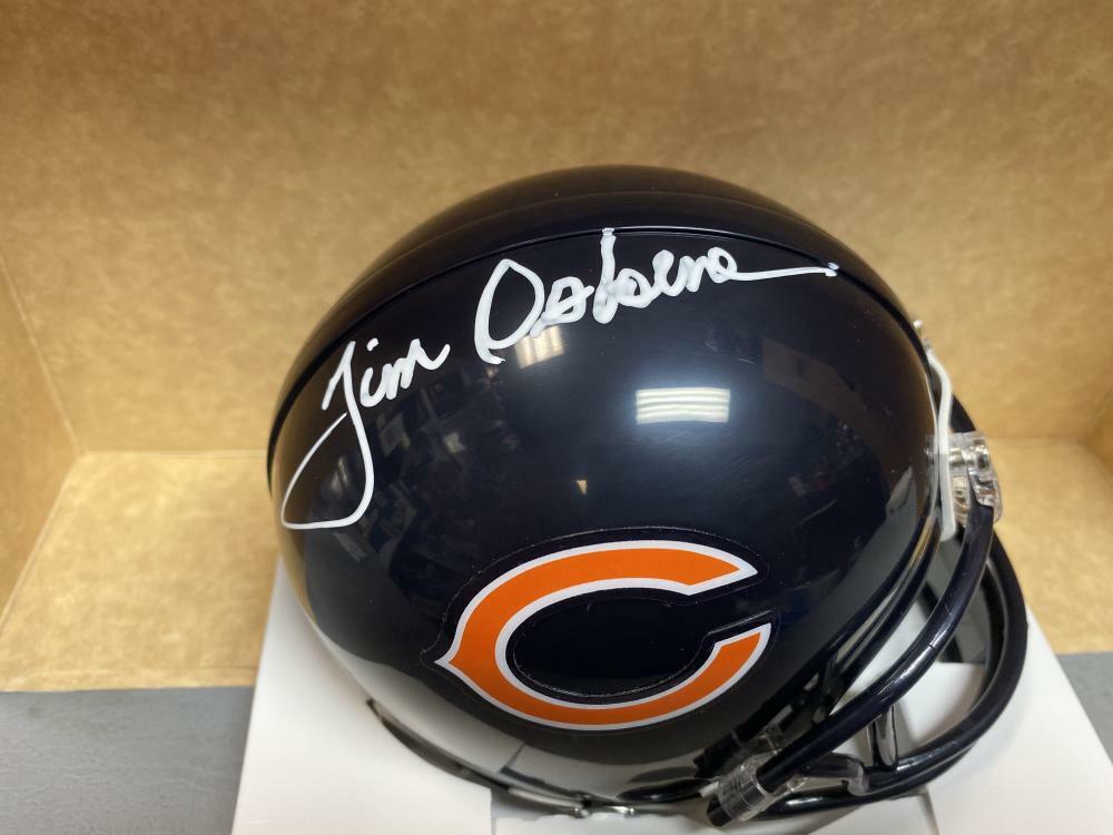 Professional Player Autographed Signed JIM OSBORNE CHICAGO BEARS RIDDELL MINI HELMET BECKETT WA19202 