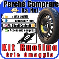 Set Platzsparend Notrad Citroën C3 C4 C3 Aircross 16” 4Fori Cric DOT2025