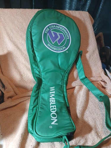 Vintage Wimbledon The Championships Tennis Bag Tote Racket Cover Carrier
