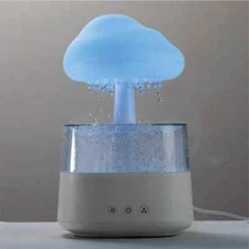 9 in. Misting Multi-Color 0.3-Watt Integrated T10 LED Bulb Rain Cloud Mood Lamp