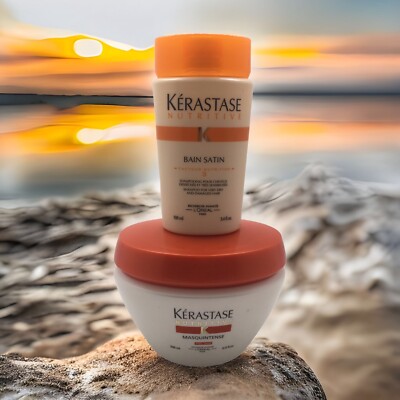 Kérastase Nutritive Satin Bain #3   3.4 Fl. Oz. + Kérastase Masquintense 6.8 Oz.