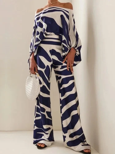 Pant Sets Two Piece Set Women Tops Wide Leg Pants Suits 2 Piece Outfits - Picture 27 of 37