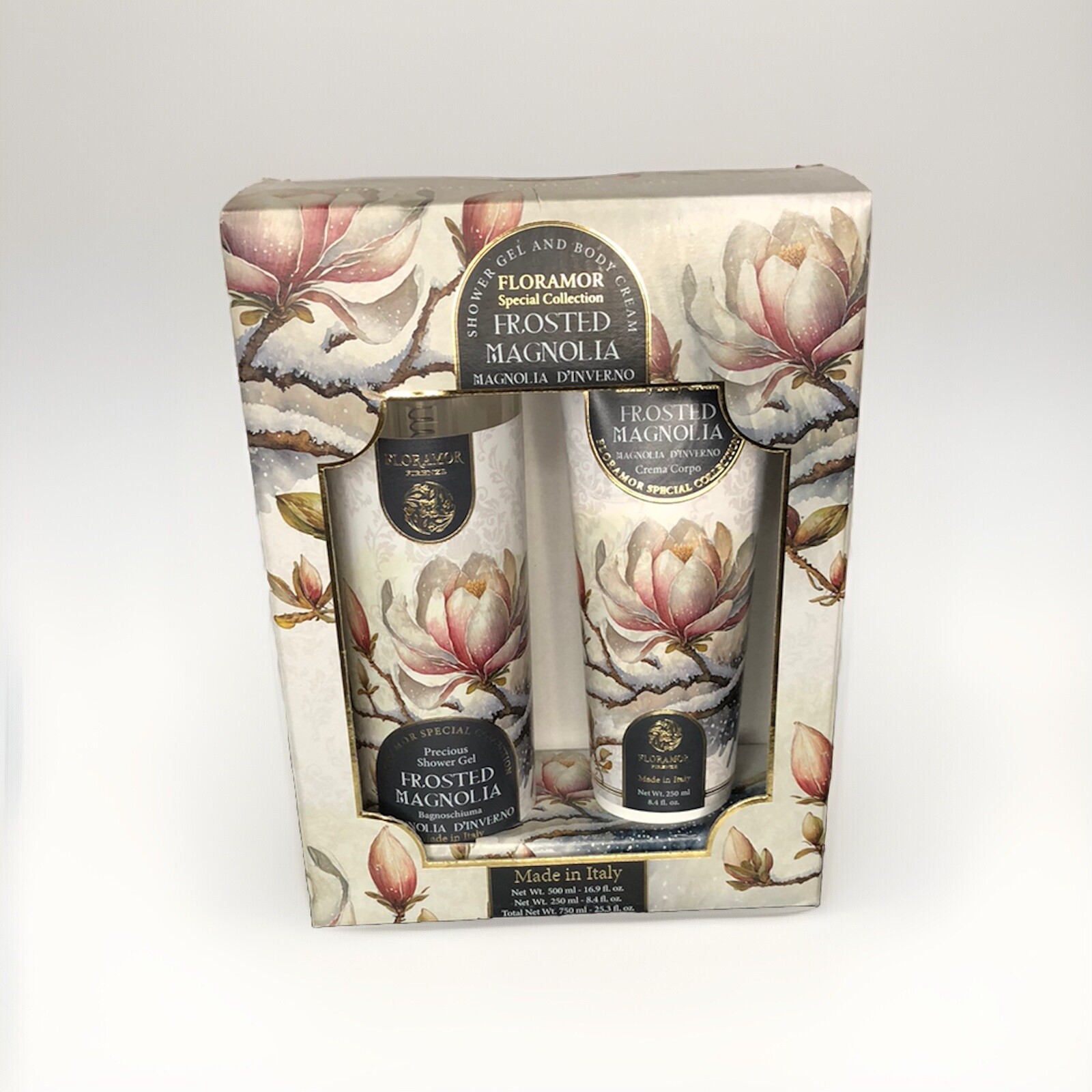 Floramor Special Collection Frosted Body Lotion and Shower Gel Made In Italy