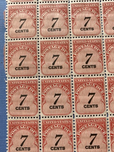 Scott’s J95 stamps 7 Cent Postage Four Block - 1959 - Picture 2 of 4