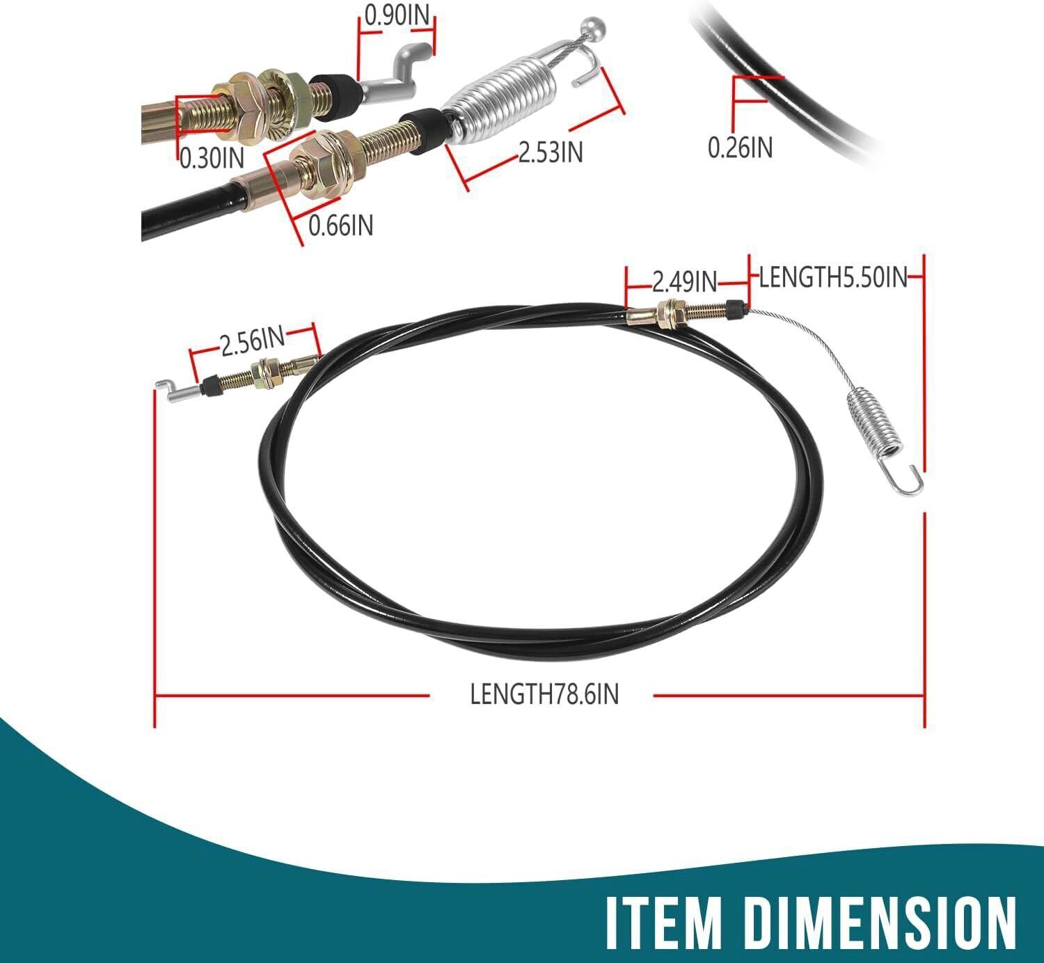 2-11082 Shifter Cables Replacement for Chuck Wagon CW-11, CW-413 CW-265 Go-Karts