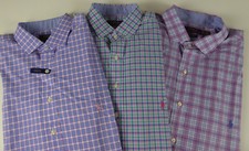Polo Ralph Lauren LS 100 Cotton Stretch Plaid Shirt 89 - 98 NWT Spread Collar