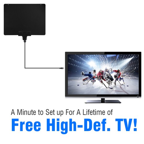 Antena de TV interior Mediasonic alcance de 50 millas con cable coaxial de 10 pies (HW210AN-V2) - Imagen 4 de 7