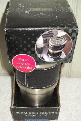 #10641 NIB Protocol Digital Coin Counting Money Mug