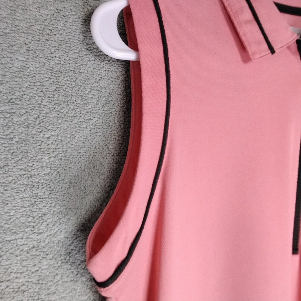 Camiseta sin mangas deportiva Haley Activewear para mujer talla M rosa marrón sin mangas con cremallera Foto 3 de 4