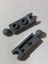 Lego Parts 14419 (2pcs) 1x2 Stud Towbar with Ball and Cup Ends Dark Bluish Grey