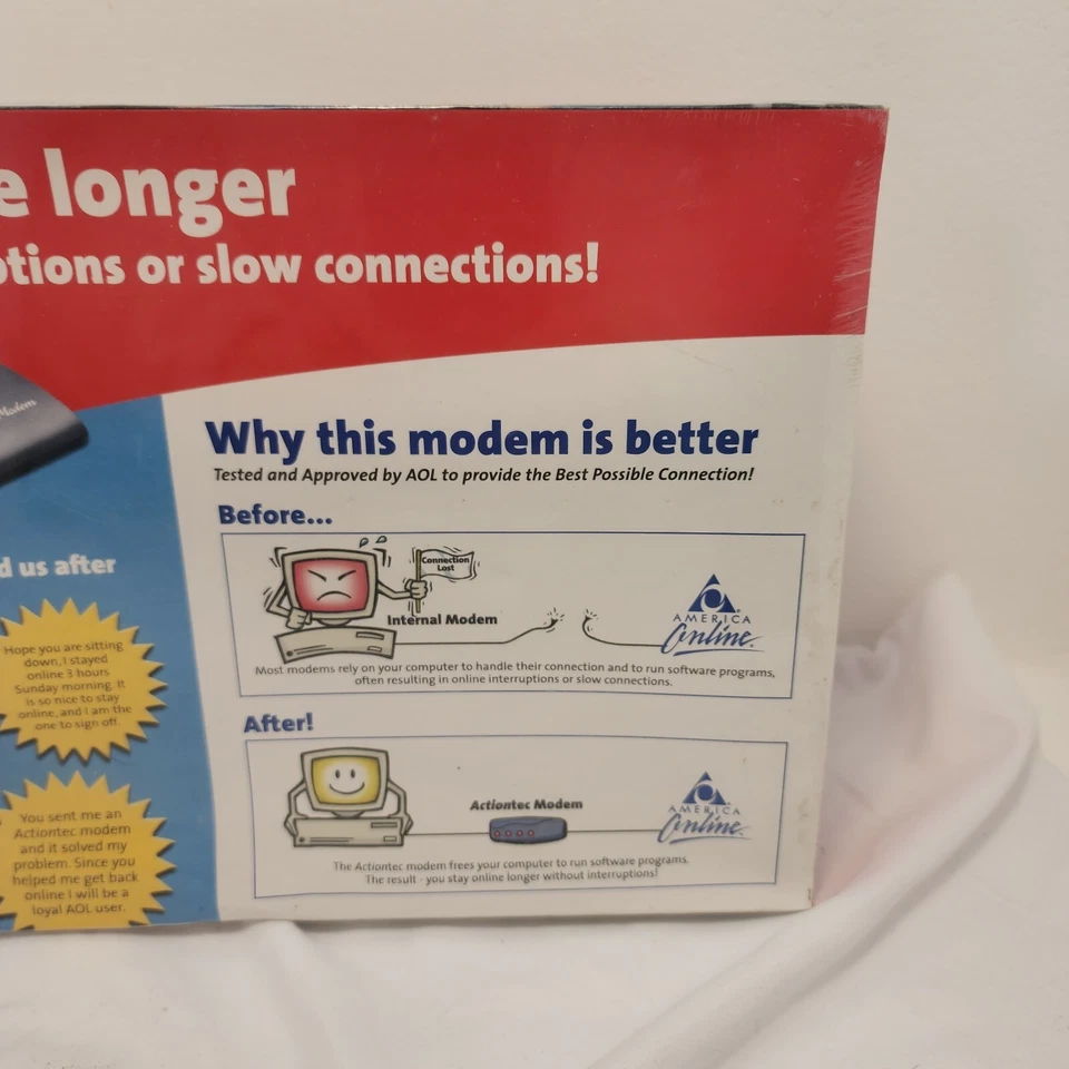 Vintage Action-Tec Modem EXUV9212-04 AOL New Sealed  - Image 3 of 4