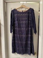 Jessica Howard Mini Lace Sheath Dress 3/4 Sleeve Sz 12 Dress