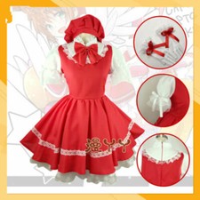 NEW Cardcaptor Sakura kinomoto sakura cosplay costume Magical pink dress hat g