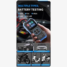 12V/24V Battery Tester W/ Clamp  TFT Display Resistance  Voltage Meter For