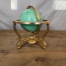 Vintage Gemstone World Globe Lapis Lazuli Mos...