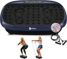 Lifepro Vibration Plate Exercise Machine with Magnetic Acupoints - Full Blue