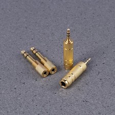 4 Pcs Stereo Audio Adapter Jack Headphones 1/4 Inch to 3.5mm Microphone