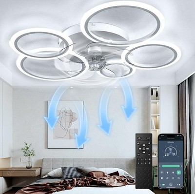 Deckenventilator LED Deckenlampe Ventilator mit Beleuchtung Dimmbar Lüfterlicht
