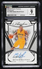 2023-24 Panini Flawless 3/25 Metta World Peace #FA-MWP CGC 9 Mint Auto h8q