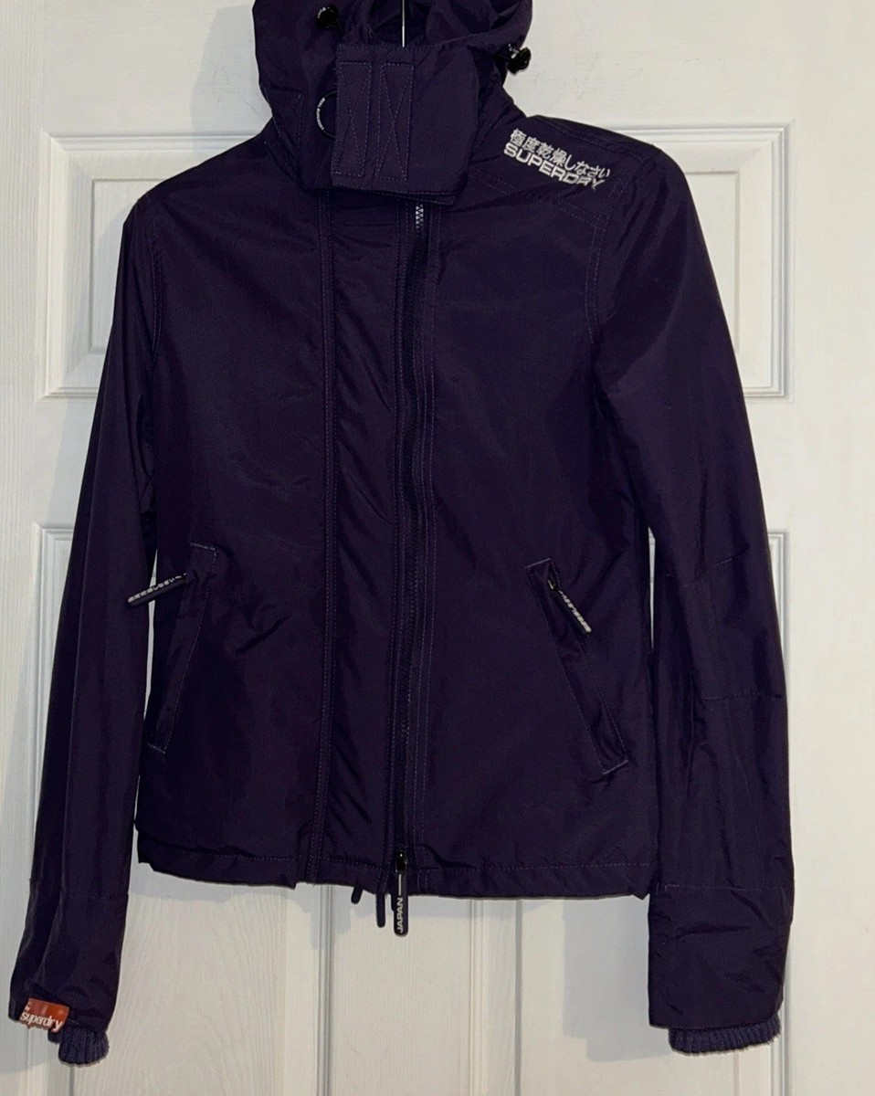 Superdry Hooded The Windcheater Jacket Coat Waterproof Size Small