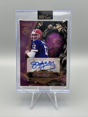 2026 Wild Card Football Sweet Purple AP Auto 1/1 Jim Kelly Buffalo Bills HOF  
