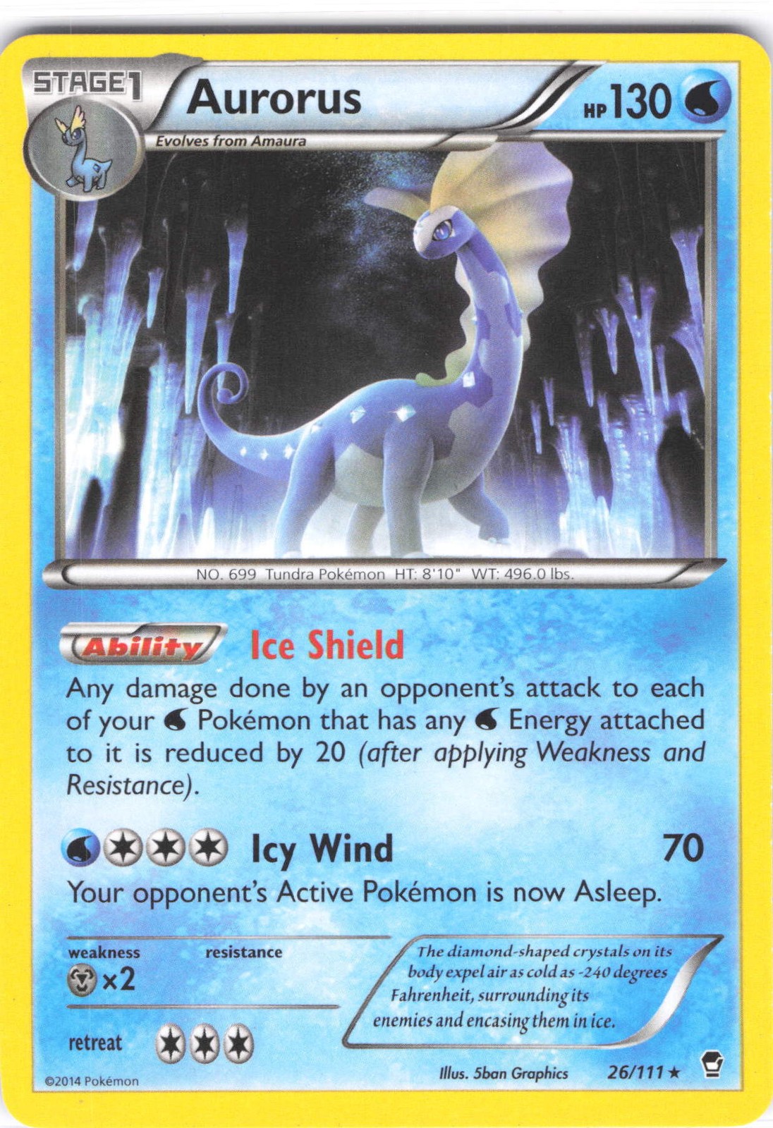 Aurorus Rare XY - Furious Fists 26/111 NM Normal LP-NM