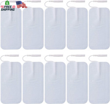10 Pieces Large Electrode Pads - Premium Reusable TENS Unit Pads with Standard 2