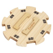 Exqline Wooden Hub for Mexican Train Dominoes with Felted Bottom Mexican Train C