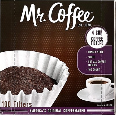 Mr. Coffee 4-Cup Filters, 100 Count (Package May Vary) 