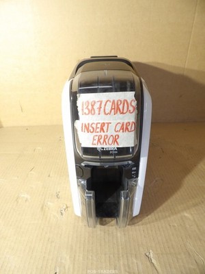 Zebra ZC100 Card Printer ZC11-0000000EM00 LAN - 1387 CARDS - INSERT CARD ERROR