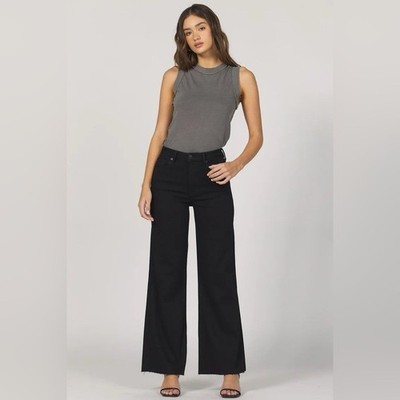 NWT Dear John Denim Fiona Wide Leg Black Jeans | Size 32